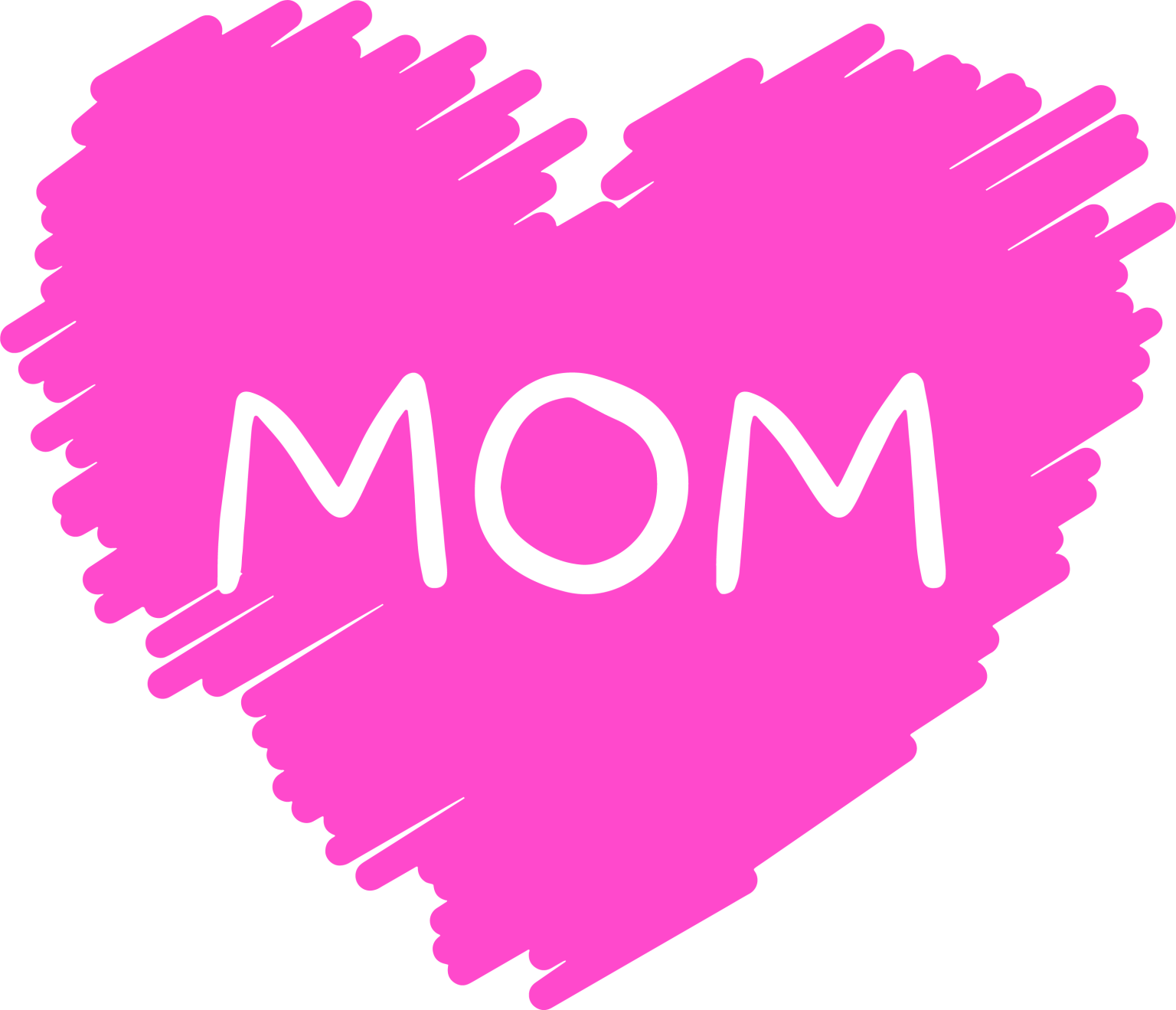 Pink Mom Doodle Heart SVG File for Cricut & Silhouette | Craftpi