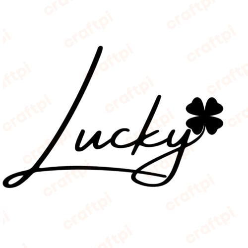 Black Lucky Shamrock SVG File for Cricut & Silhouette | Craftpi