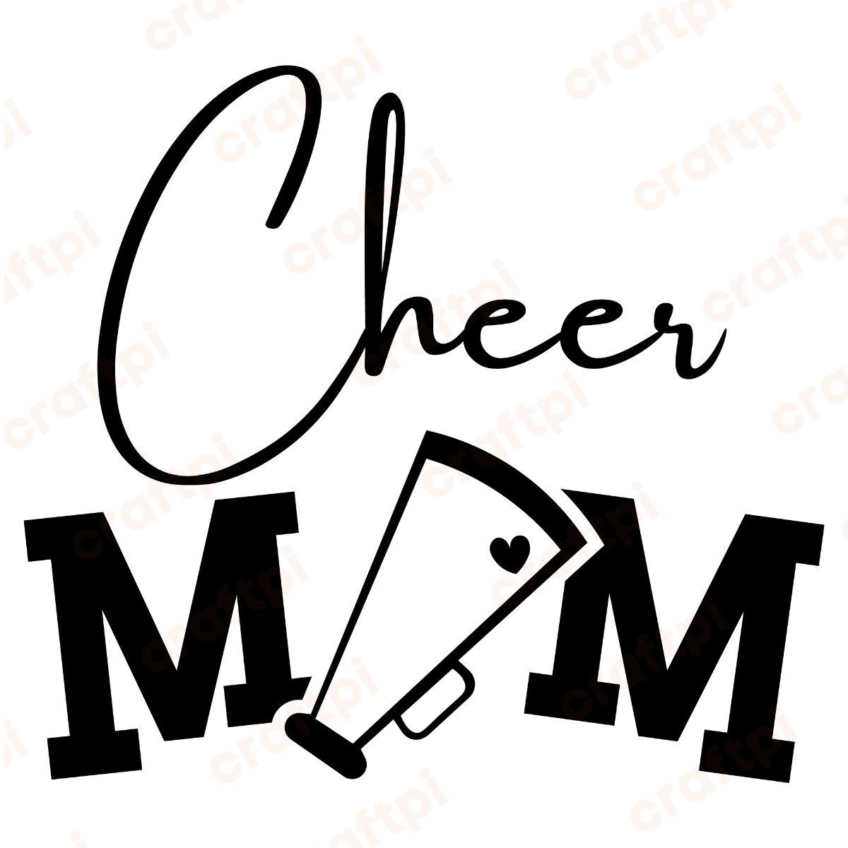 cheer mom with megaphone