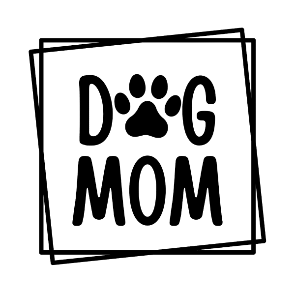 dog mom square frame