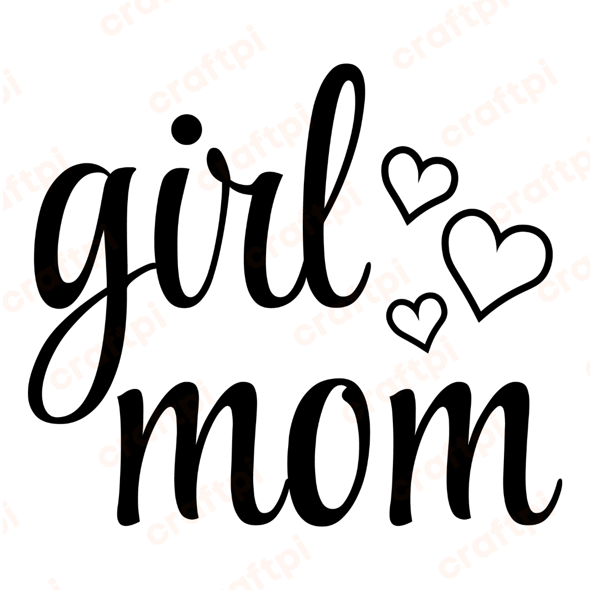 girl mom with hearts