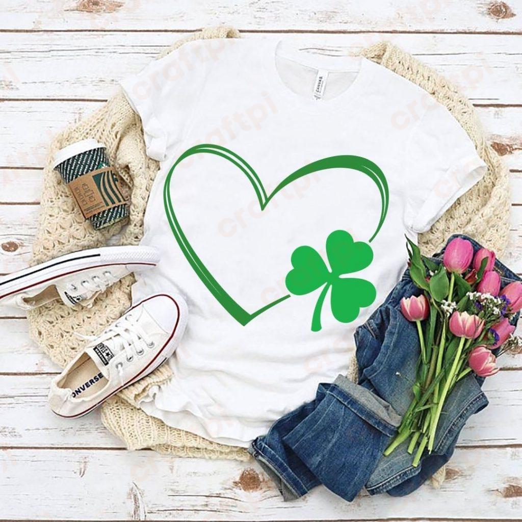 Heart Shamrock Svg Love Clover Svg St. Patrick's Day Svg Png/jpeg/ai