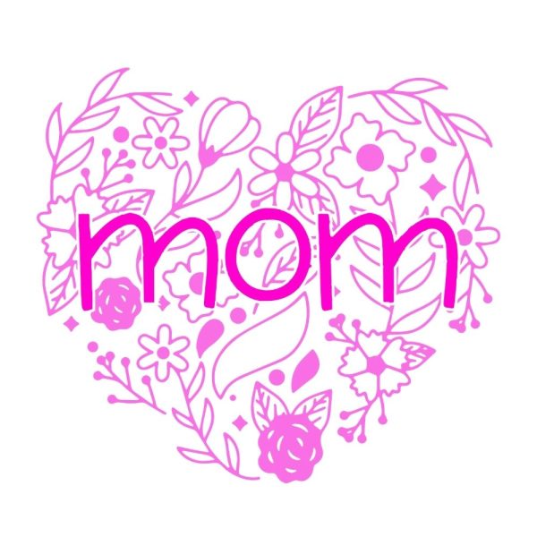 pink mom heart flower u1183r1436m1