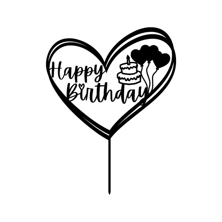 Simple Rectangle Cake Topper SVG File for Cricut | Craftpi