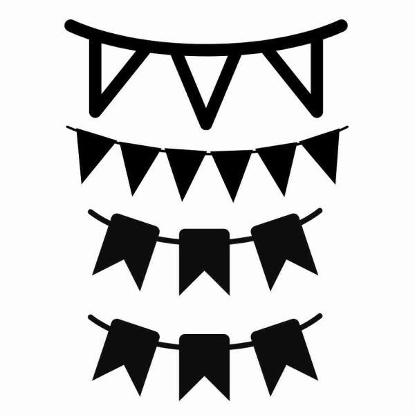 Party& Birthday Streamer Pattern SVG, PNG, JPG, PDF Files | Craftpi