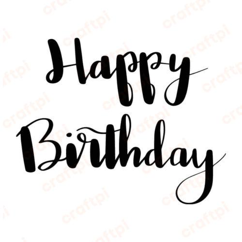 Happy Birthday Lettering SVG File for Cricut & Silhouette | Craftpi