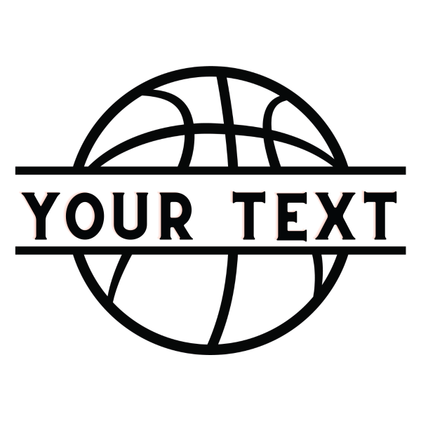 basketball outline monogram