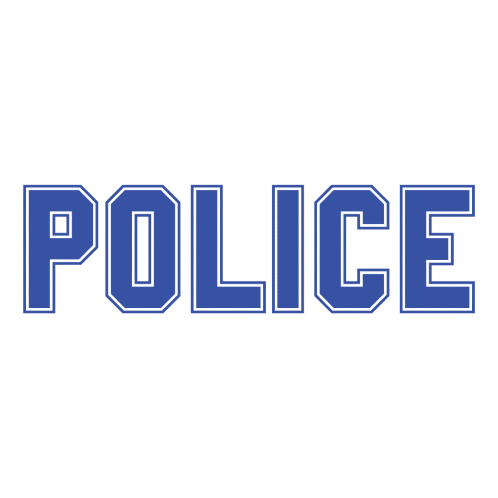 Blue Police Text Logo SVG File for Cricut & Silhouette | Craftpi