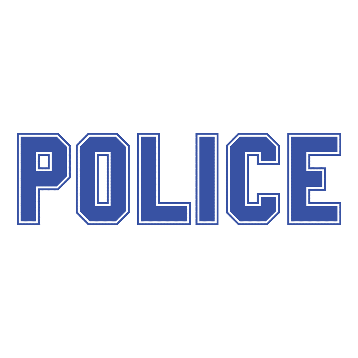 Blue Police Text Logo SVG File for Cricut & Silhouette | Craftpi