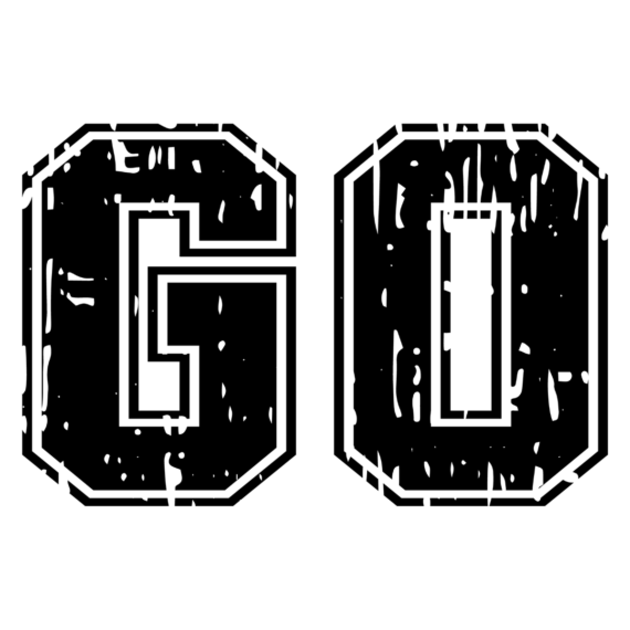 Distressed GO Text SVG File for Cricut & Silhouette | Craftpi