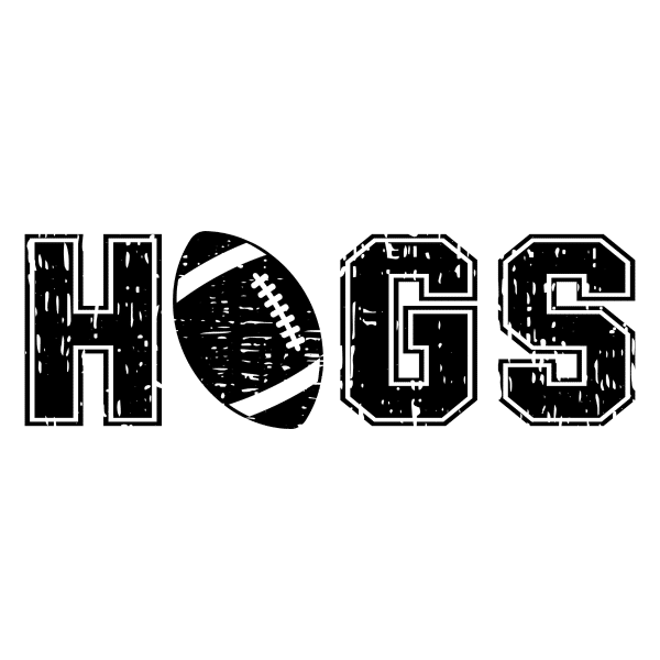 distressed hogs with football ball