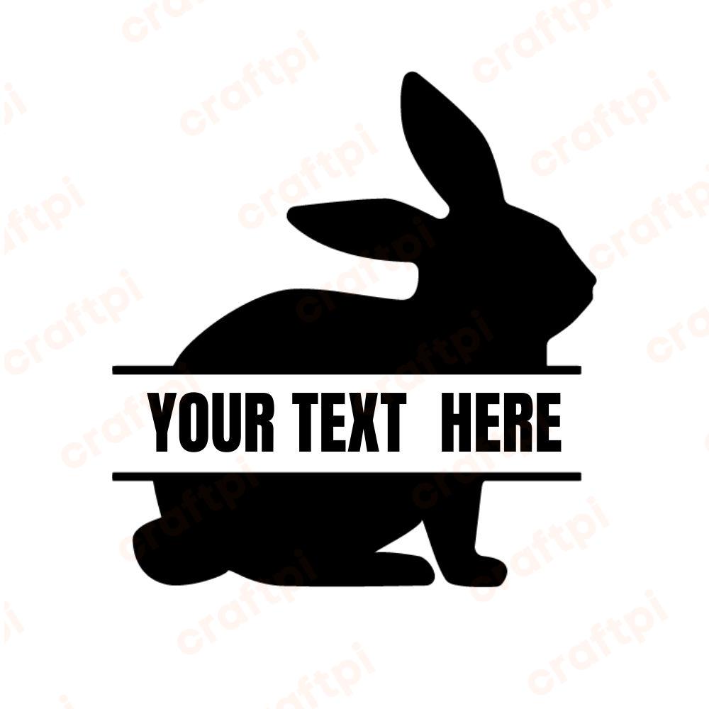 easter black bunny monogram u1153r1402m1