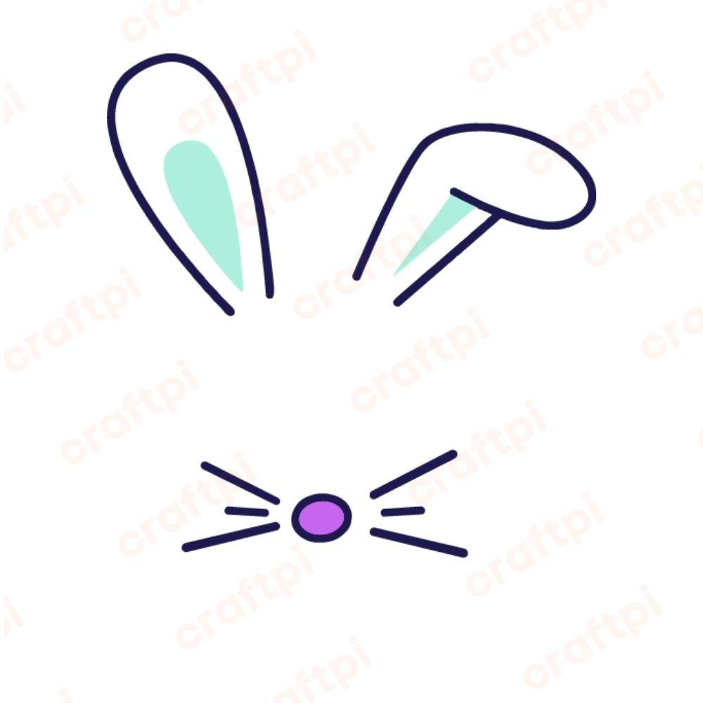easter bunny face svg ur1356m1
