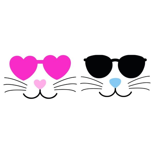 easter bunny face with sunglasses svg ur1412m1