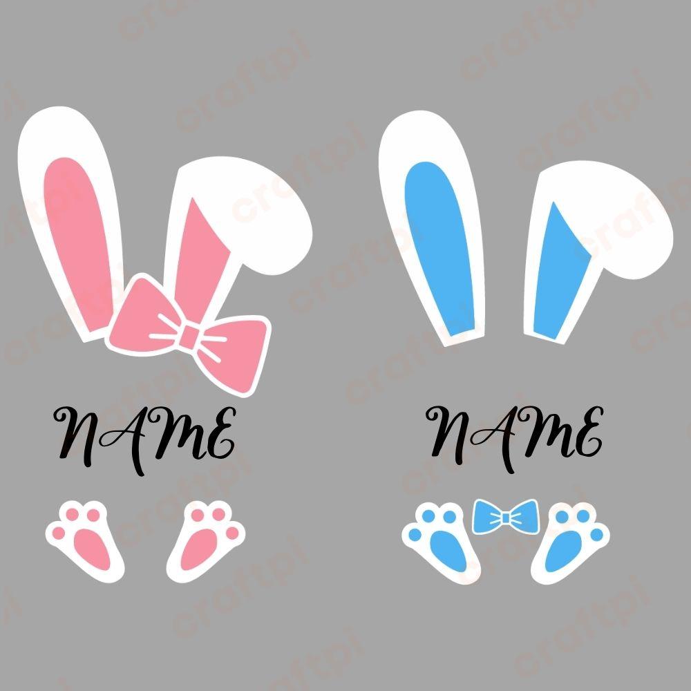 easter bunny with bow svg ur1399m1