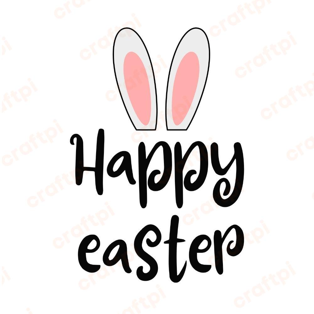 happy easter with ears svg ur1410m1