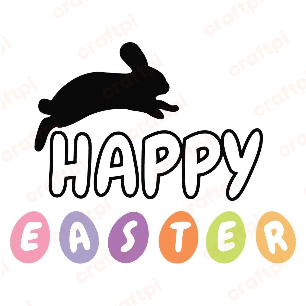 happy easter with jumping bunny svg svg ur1543m1