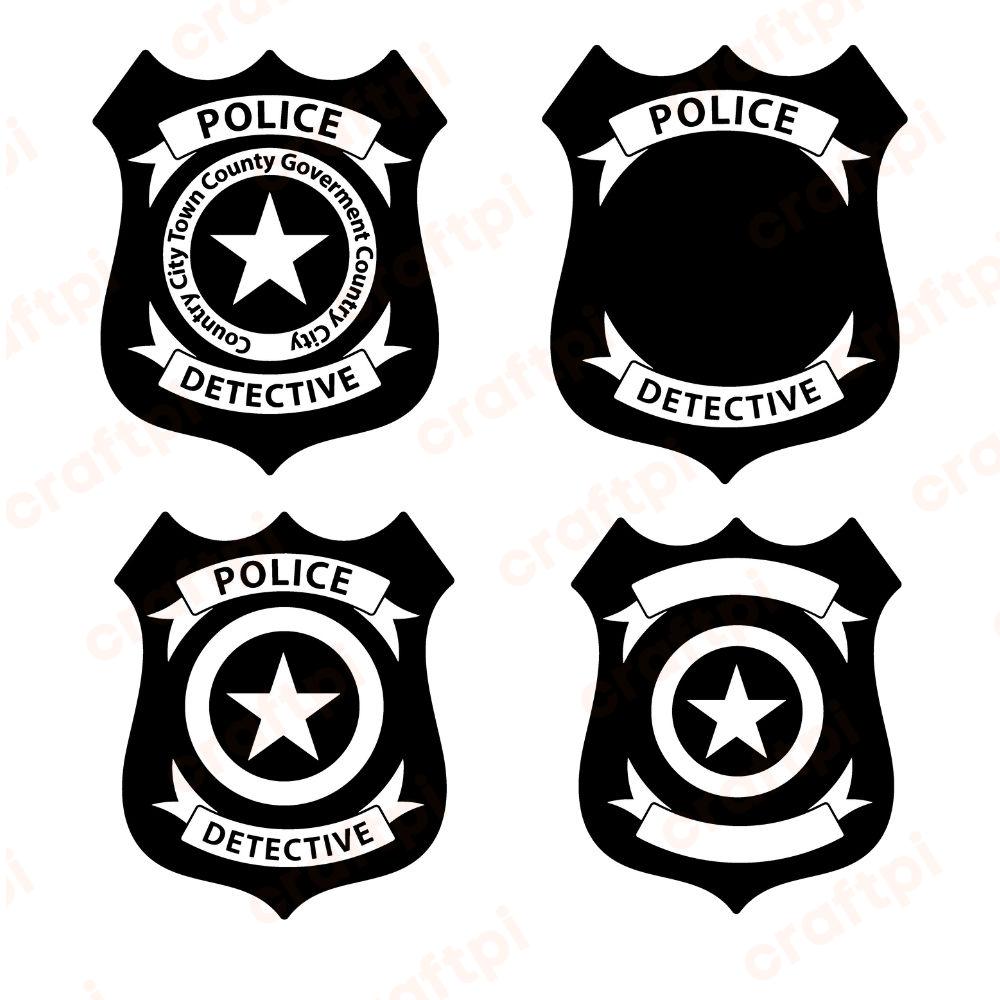 police badge detective bundle svg ur1210m1