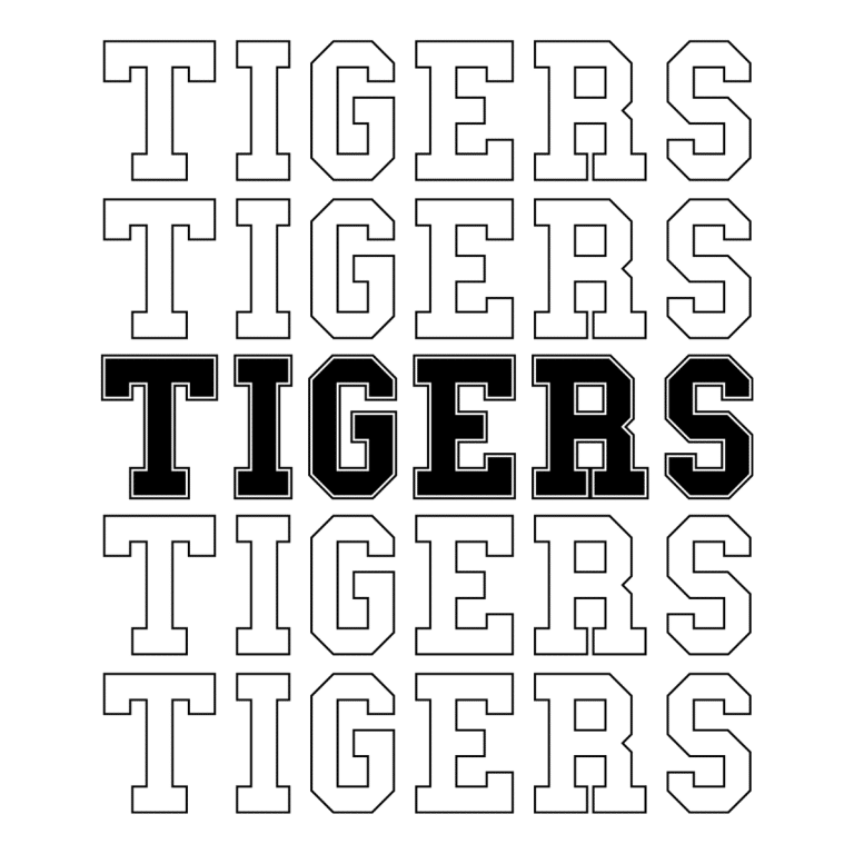 Sport Stacked Tigers SVG File for Cricut & Silhouette | Craftpi