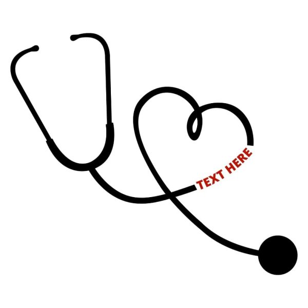 stethoscope heart monogram svg nurse svg u2385r2875m1