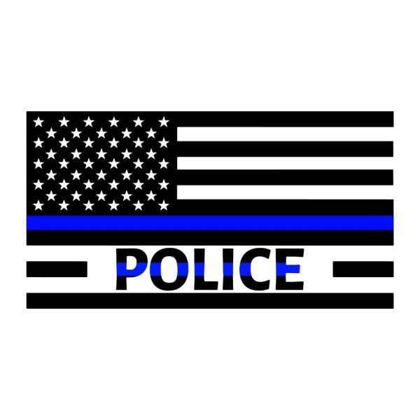 thin blue line flag with police svg ur1200m1