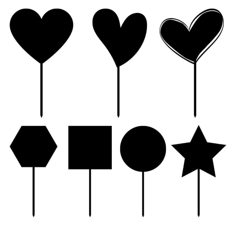 Simple Rectangle Cake Topper SVG File for Cricut | Craftpi