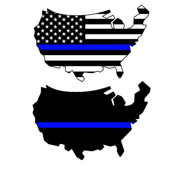 american flag thin blue line maps u986r1192m1