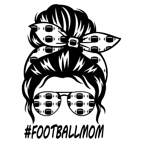 football messy bun mom life
