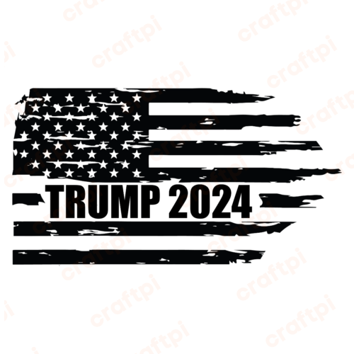 trump 2024 distressed usa flag