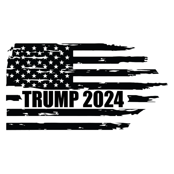 trump 2024 distressed usa flag