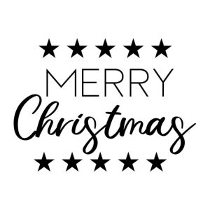 Merry Christmas with Star SVG, PNG, JPG, PSD, DXF, AI Files