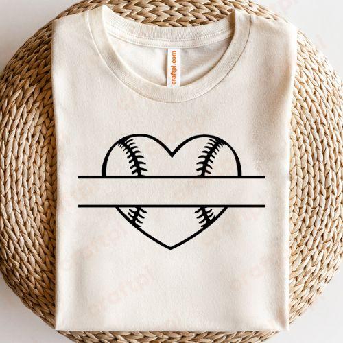 Baseball Heart Monogram 1