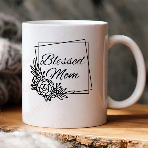 Blessed Mom Floral Square 6