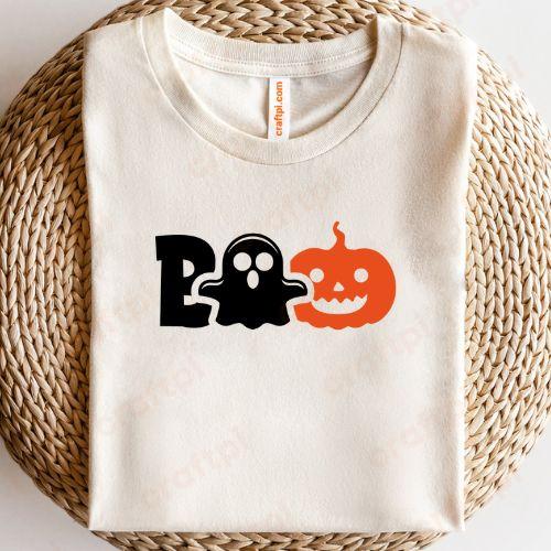 Boo Text with Pumpkin Ghost 1