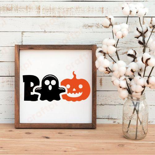 Boo Text with Pumpkin Ghost 4