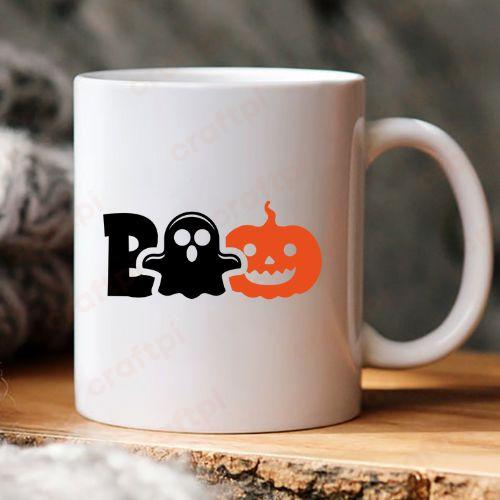 Boo Text with Pumpkin Ghost 6