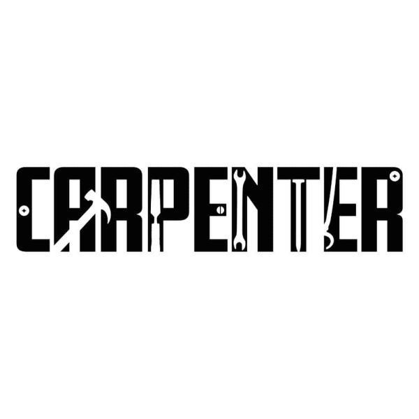 Carpenter Text With Tools