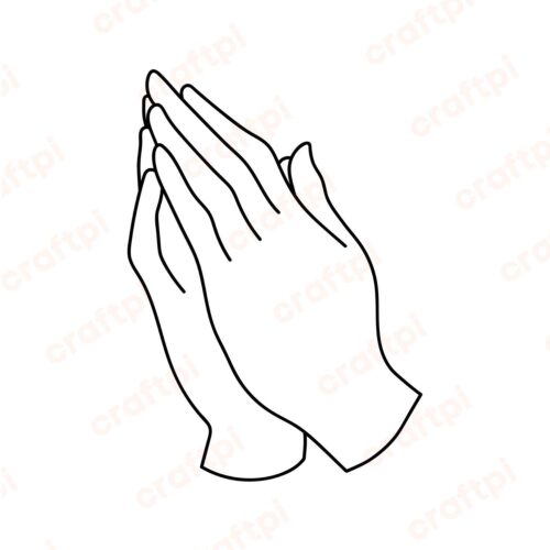 Praying Hand SVG, PNG, JPG Files