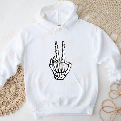 Peace Sign Skeleton Hand 4