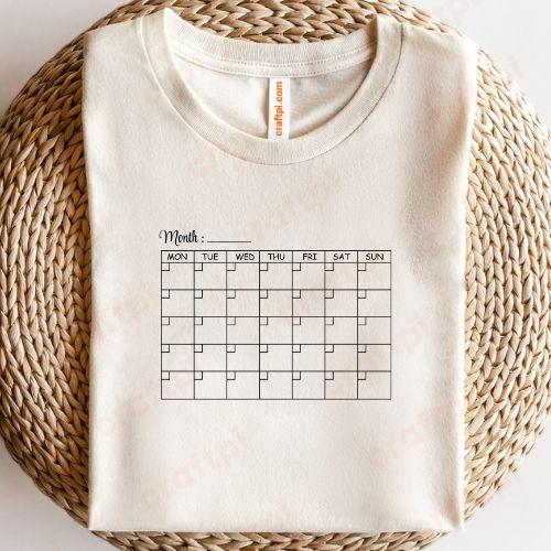 Planner Month Blank Calendar 1