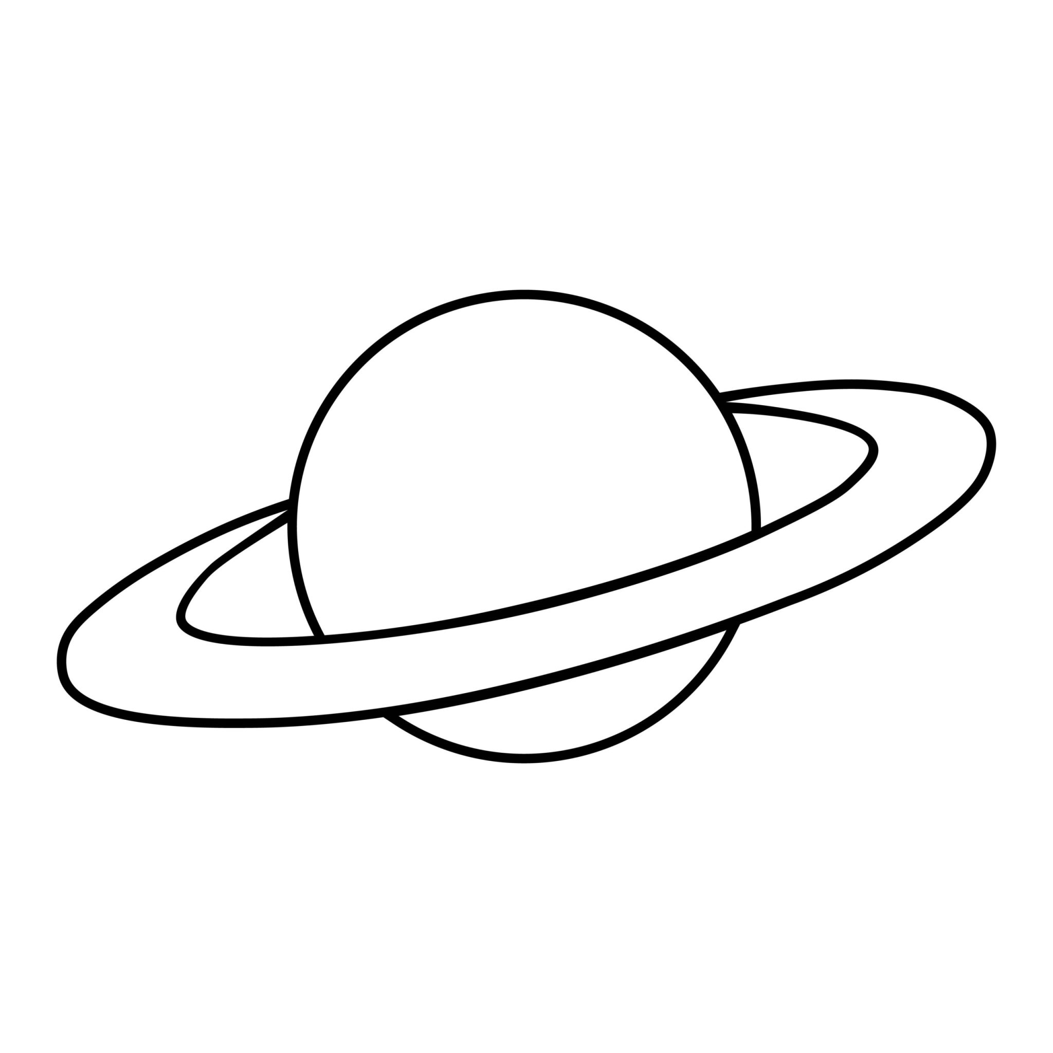 Planet Saturn Outline SVG, PNG, JPG, PSD, DXF Files | Craftpi