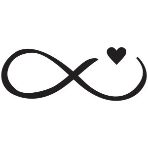 Infinity Symbol Heart SVG, PNG, JPG, PSD, DXF Files | Craftpi