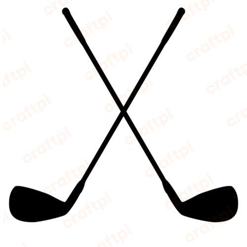 Crossed Golf Clubs Svg Png Psd Dxf Files Craftpi