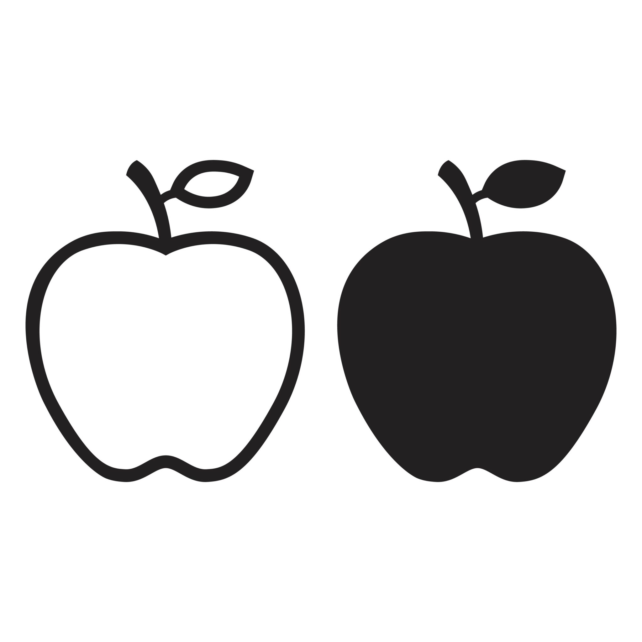 Peach Outline SVG, PNG, JPG, PDF Files | Craftpi