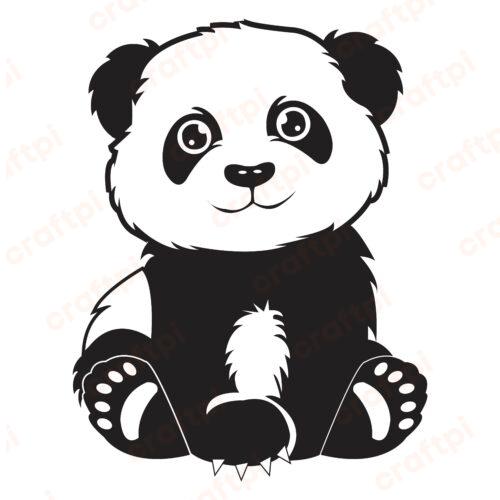 Cute Panda SVG, PNG, JPG, PSD, DXF Files | Craftpi