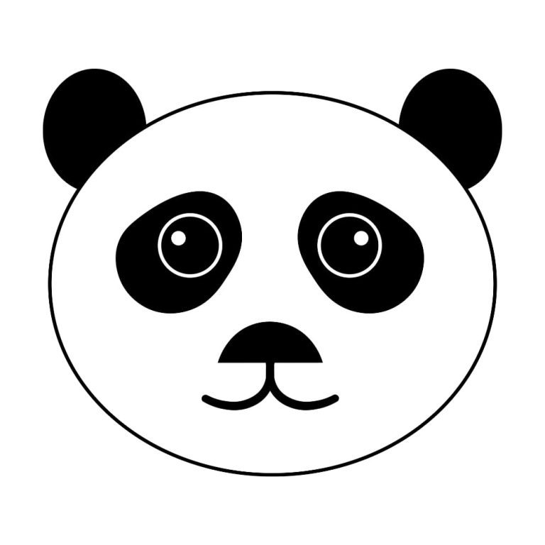 Panda Face SVG, PNG, JPG, PSD, DXF Files | Craftpi