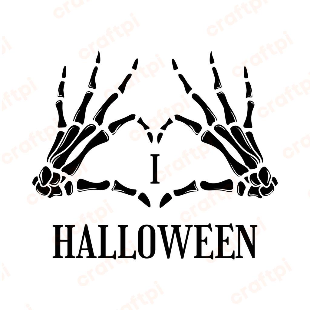 I Love Halloween SVG, PNG, JPG, PSD, DXF Files | Craftpi
