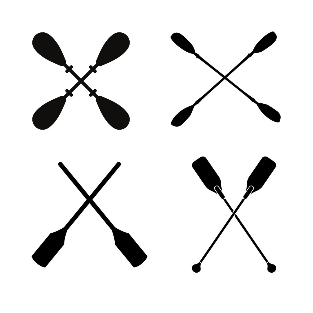 Crossed Kayak Paddles SVG, PNG, JPG, PSD, DXF Files | Craftpi