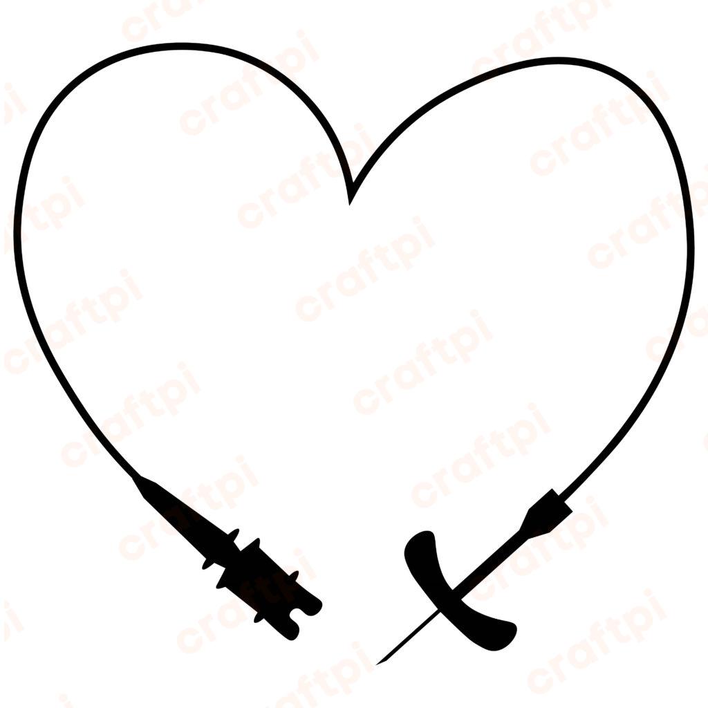 Butterfly Needle Heart Phlebotomist PNG, JPG, SVG, PSD, DXF Files | Craftpi