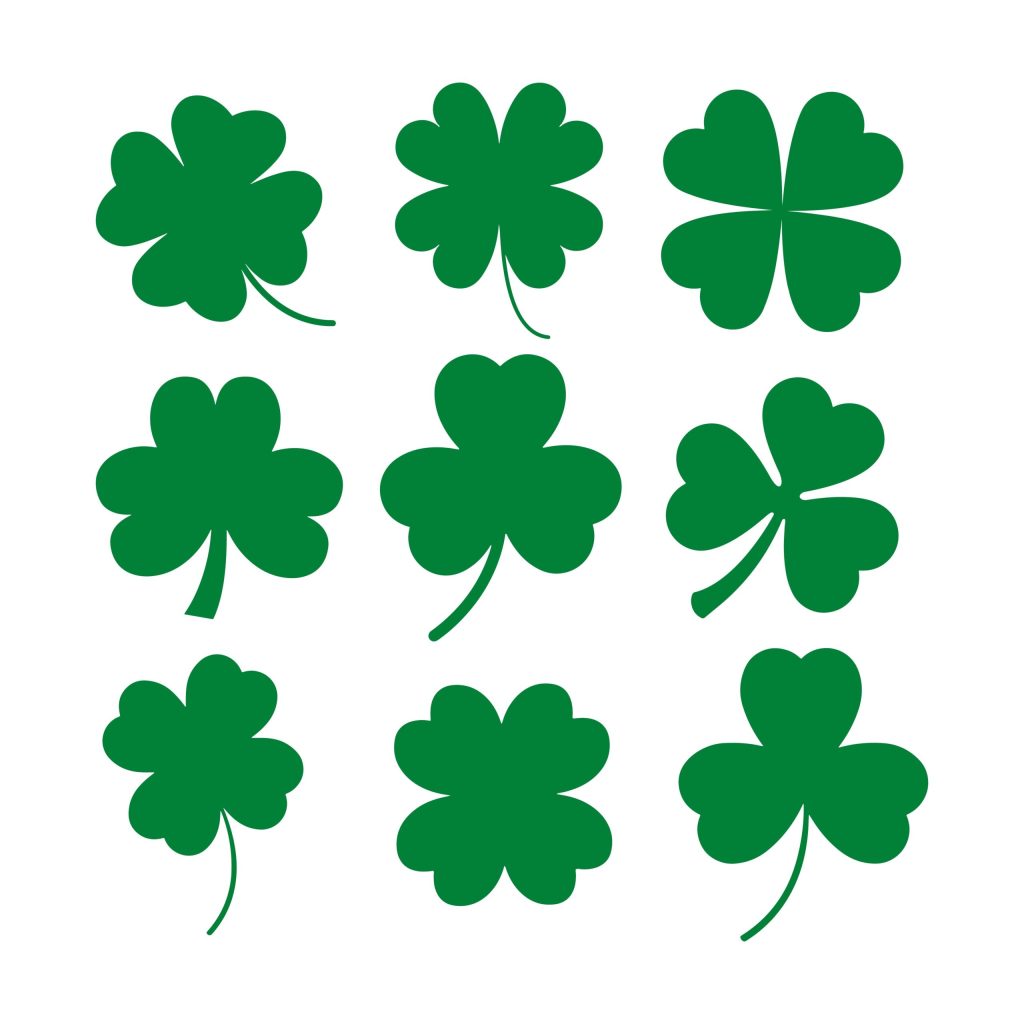 Shamrocks Bundle SVG, PNG, JPG, PSD, DXF Files | Craftpi